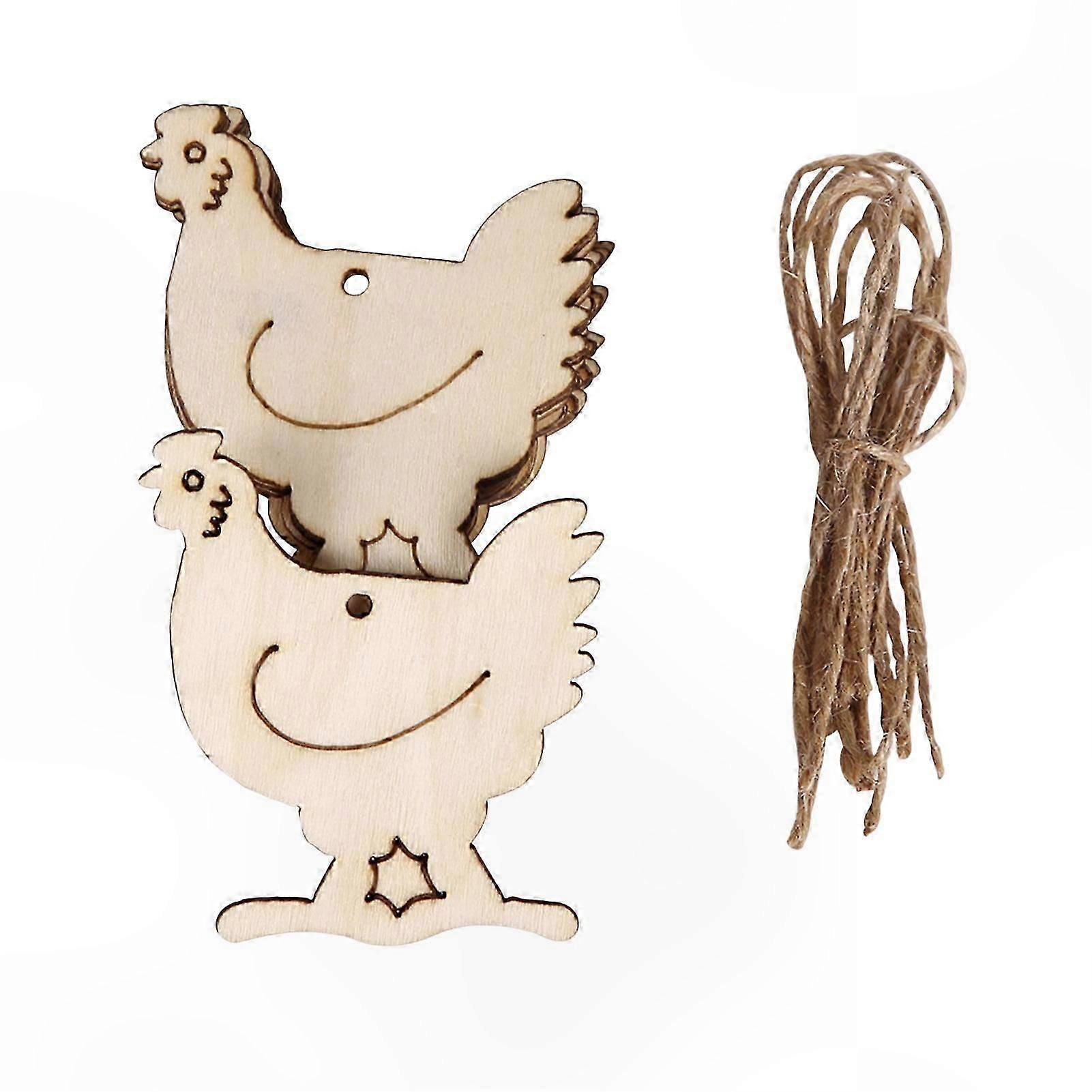 DIY Wooden Easter Decor with Hanging Rope for Home Crafting Projects