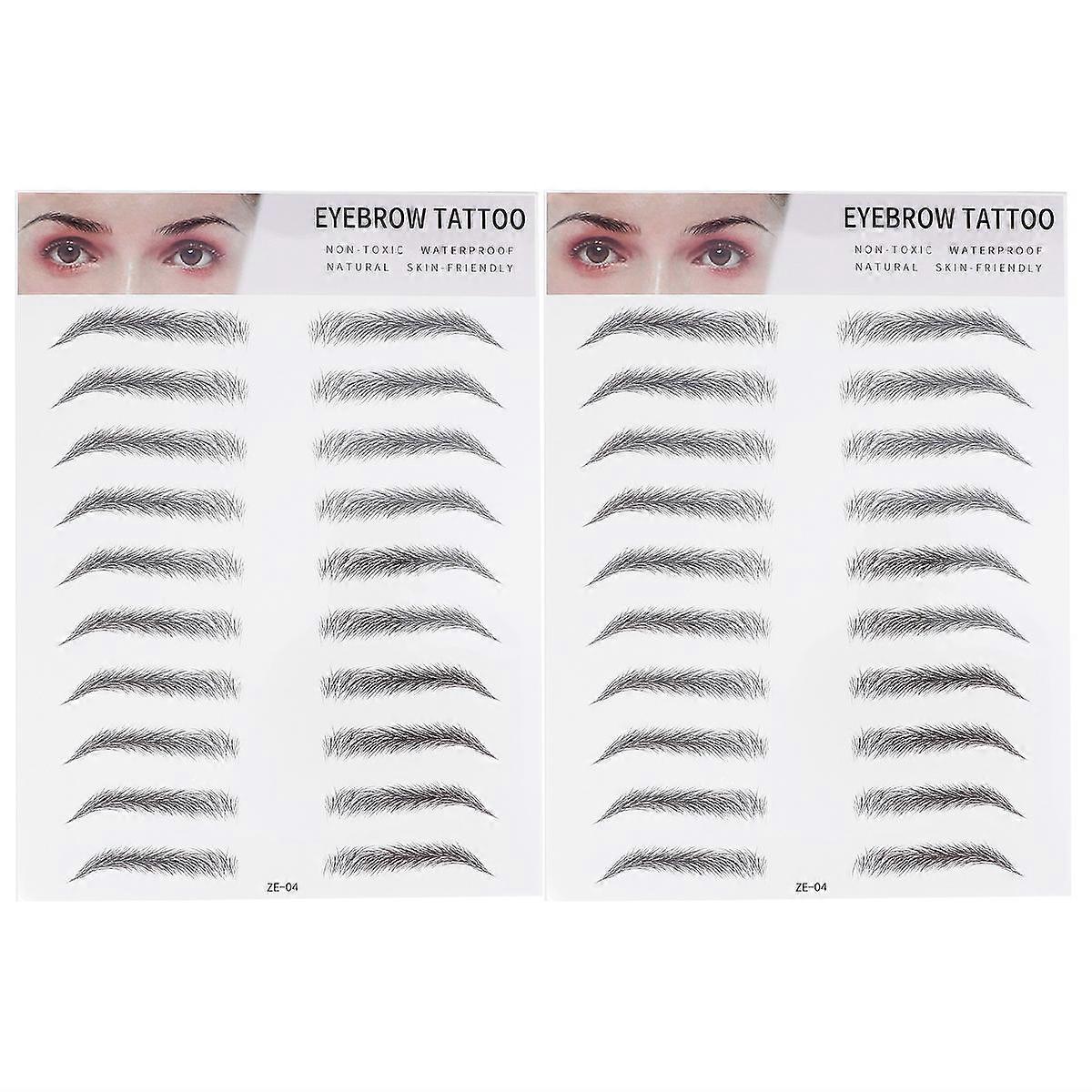 Realistic Eyebrow Stickers for Daily Use Easy to Apply Temporary Paper Eyebrows Black