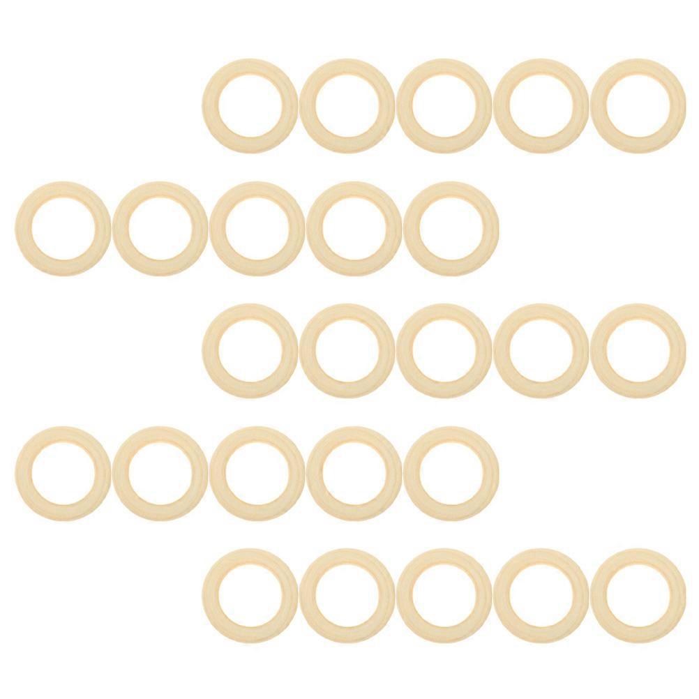 Wooden Rings for DIY Unpainted Macrame Crafts Perfect for Home Decor and Craft Projects Beige