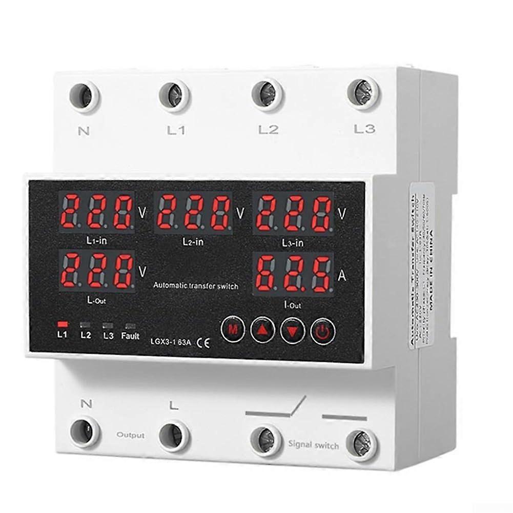 Automatic Transfer Switch, 110V/220V LED Display Power for Generator, Inverter (B)