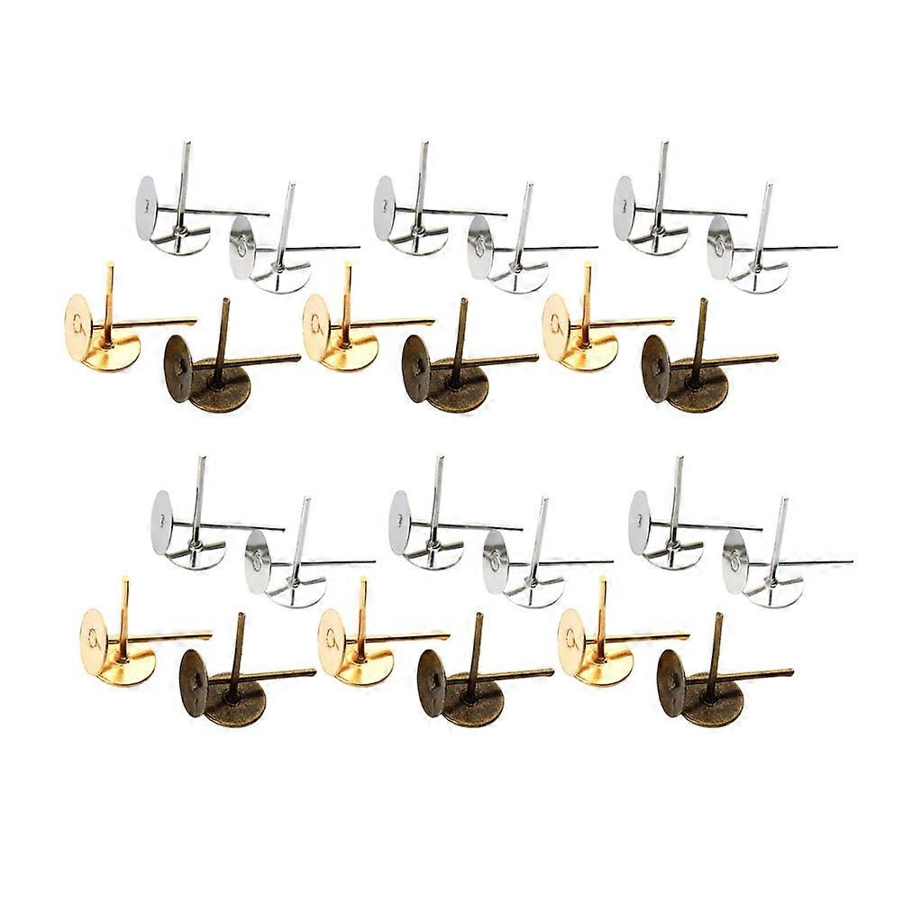 800 قطعة من الحديد المواد ترصيع الأذن لارتداء تصميم بسيط تزيين الملحقات النساء سيدة 4 مم