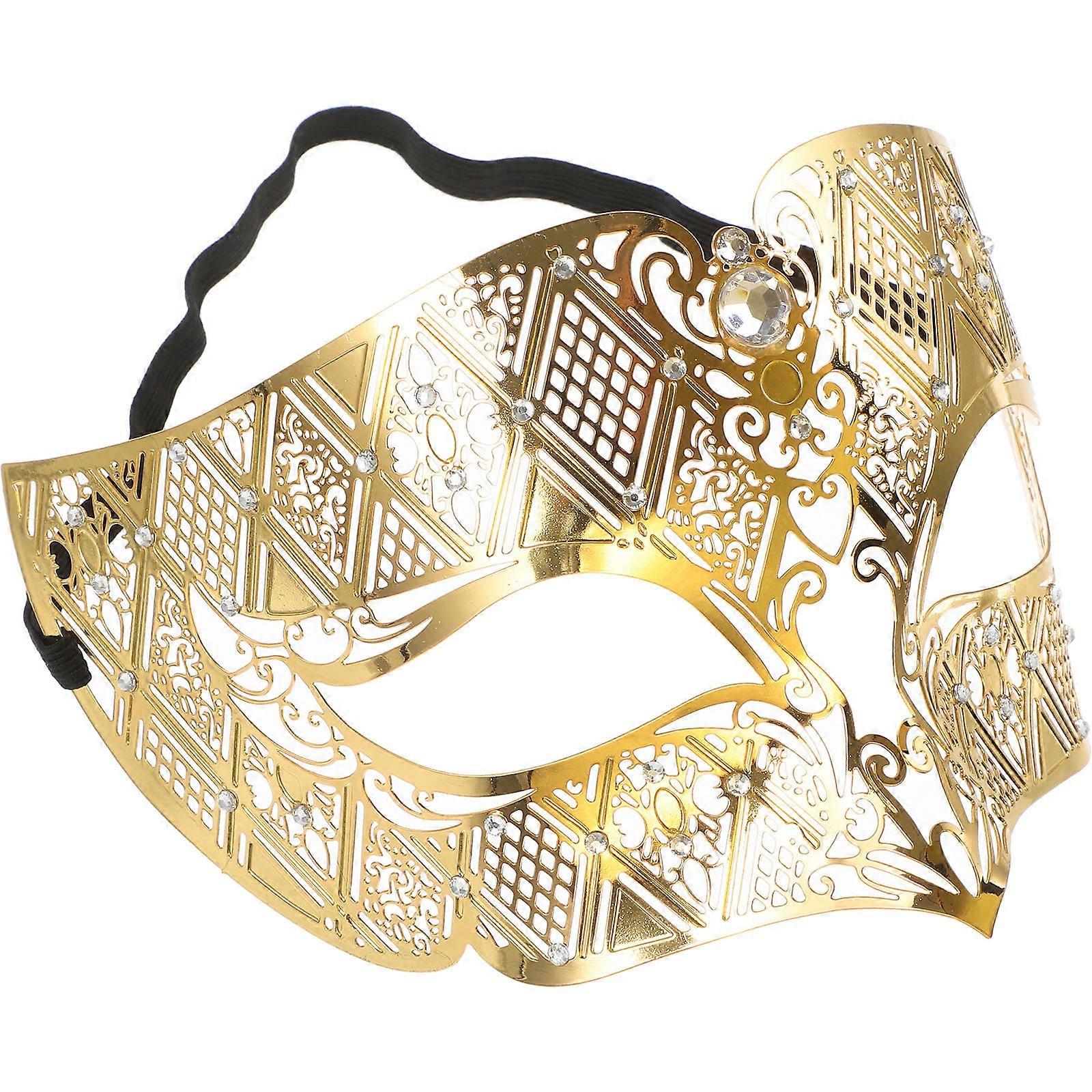 Intricate Metal Masquerade Mask Suitable For Various Occasions Including Costume Parties And Masquerade Balls 1Pack