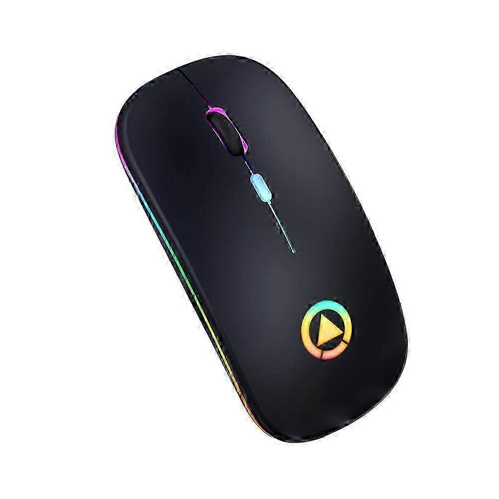 Ergonomic Rechargeable Wireless Gaming Mouse with Silent Click & LED Backlight - USB Optical Mouse for PC & Computer Use