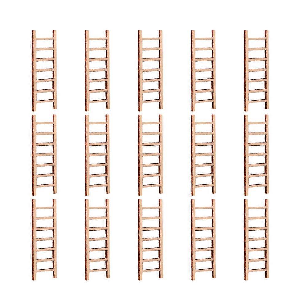 Unique 15PCS Mini House Decor Featuring Wooden Staircase Shape Ideal For Creating Stunning Backdrops In Home Or Store Environments