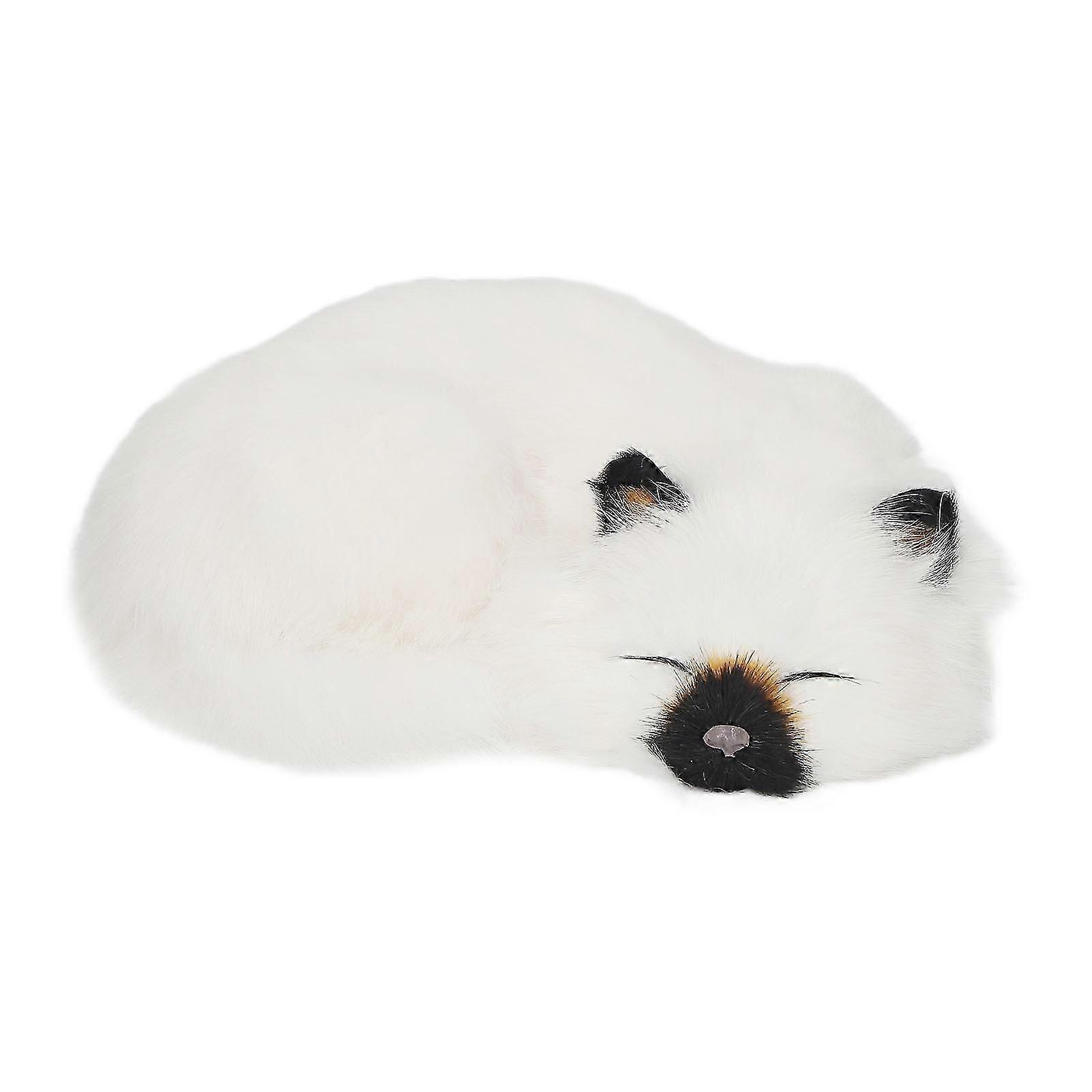 Simulation Plush Sleeping Cat Fluffy Stuffed Home Decor Soft Cute Lifelike Realistic Fluffy Cat