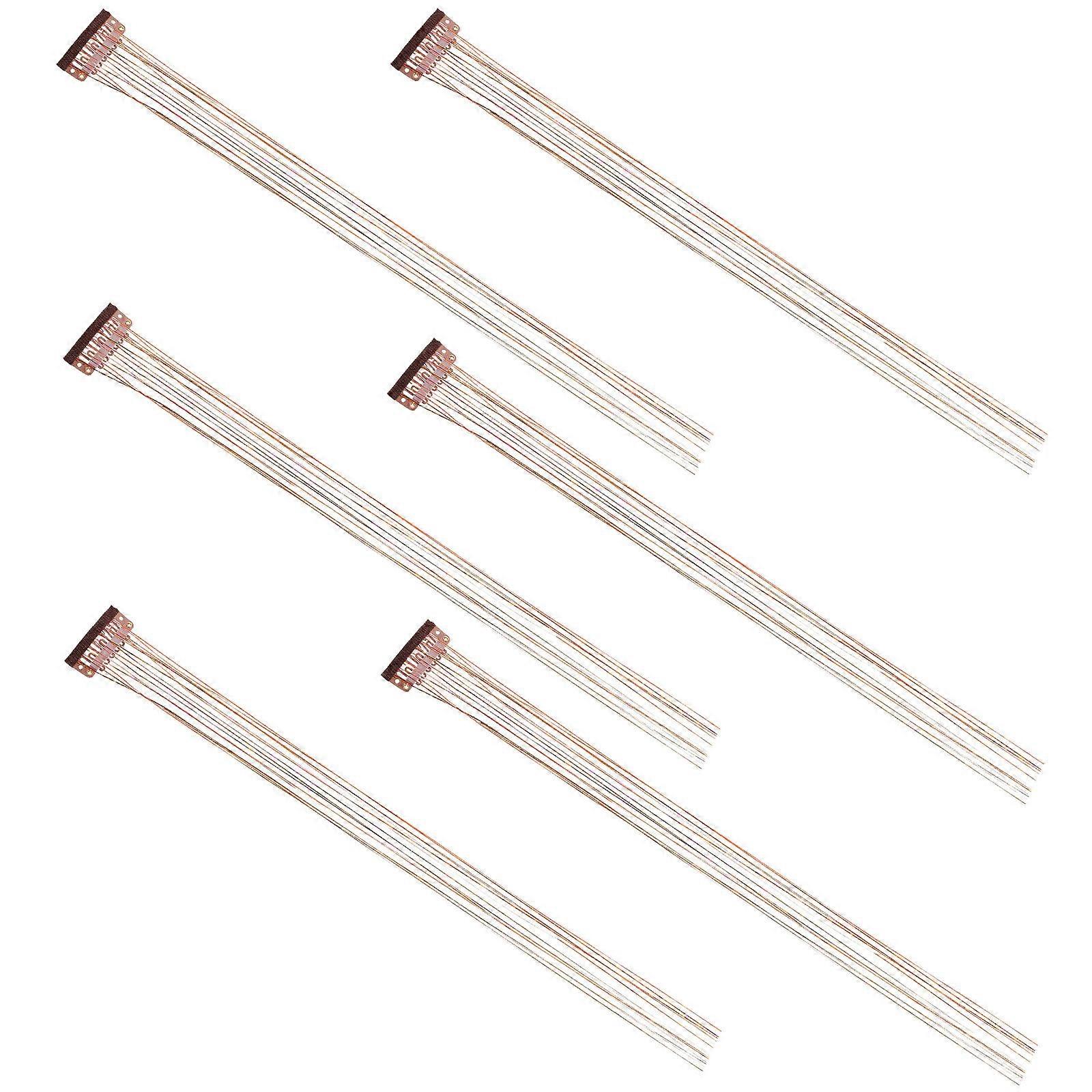 Glitter Hair Extensions for Women Coffee Color PET Material Adjustable Length for Daily and Special Occasions