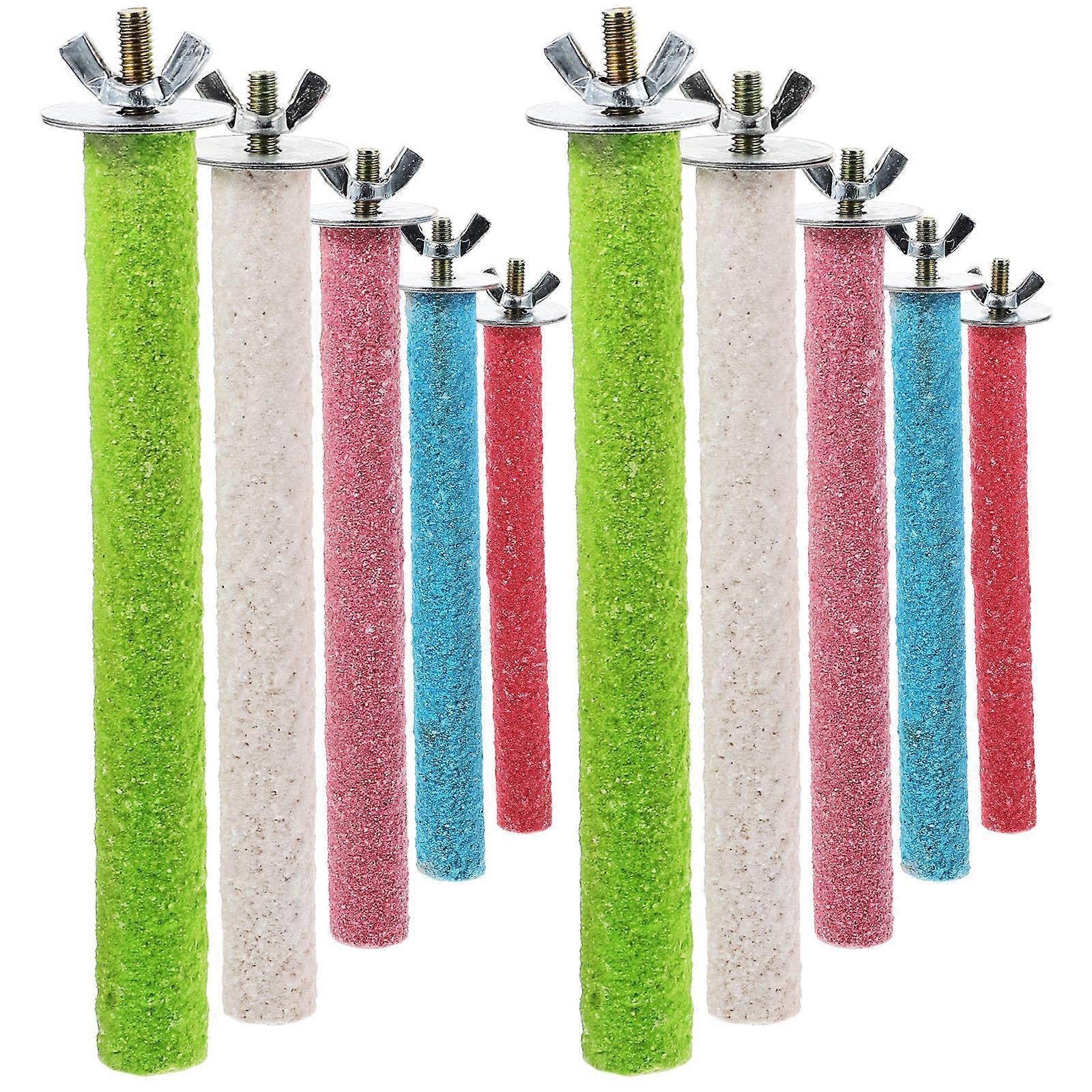 Wooden Bird Perch Toy for Pet Use Assorted Color Premium Quality Stable and Durable 10Pcs
