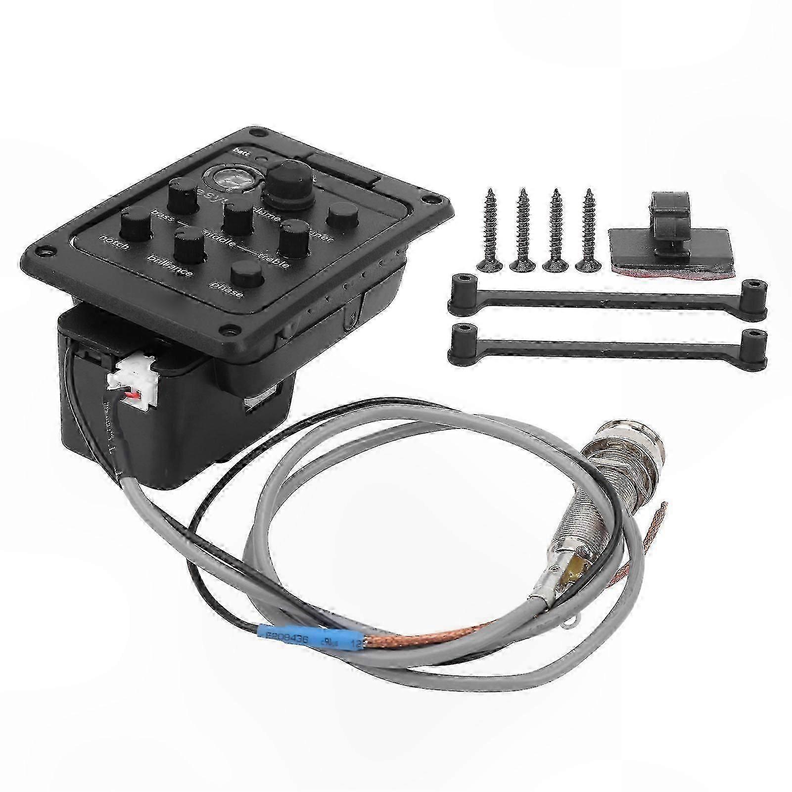 Acoustic Guitar Tuner and Equalizer with Piezo Pickup for Musical Instruments