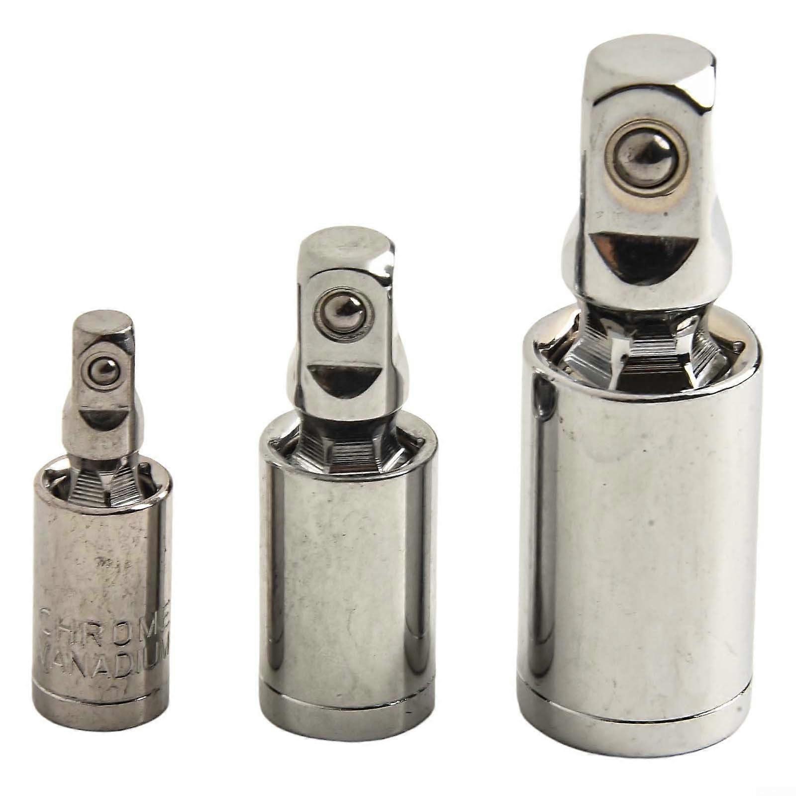 Smart Design Ratchet Socket Set with Joints, 1/4 Inch and 3/8 Inch Drive, Chrome Vanadium Steel, Mechanic Tool Kit
