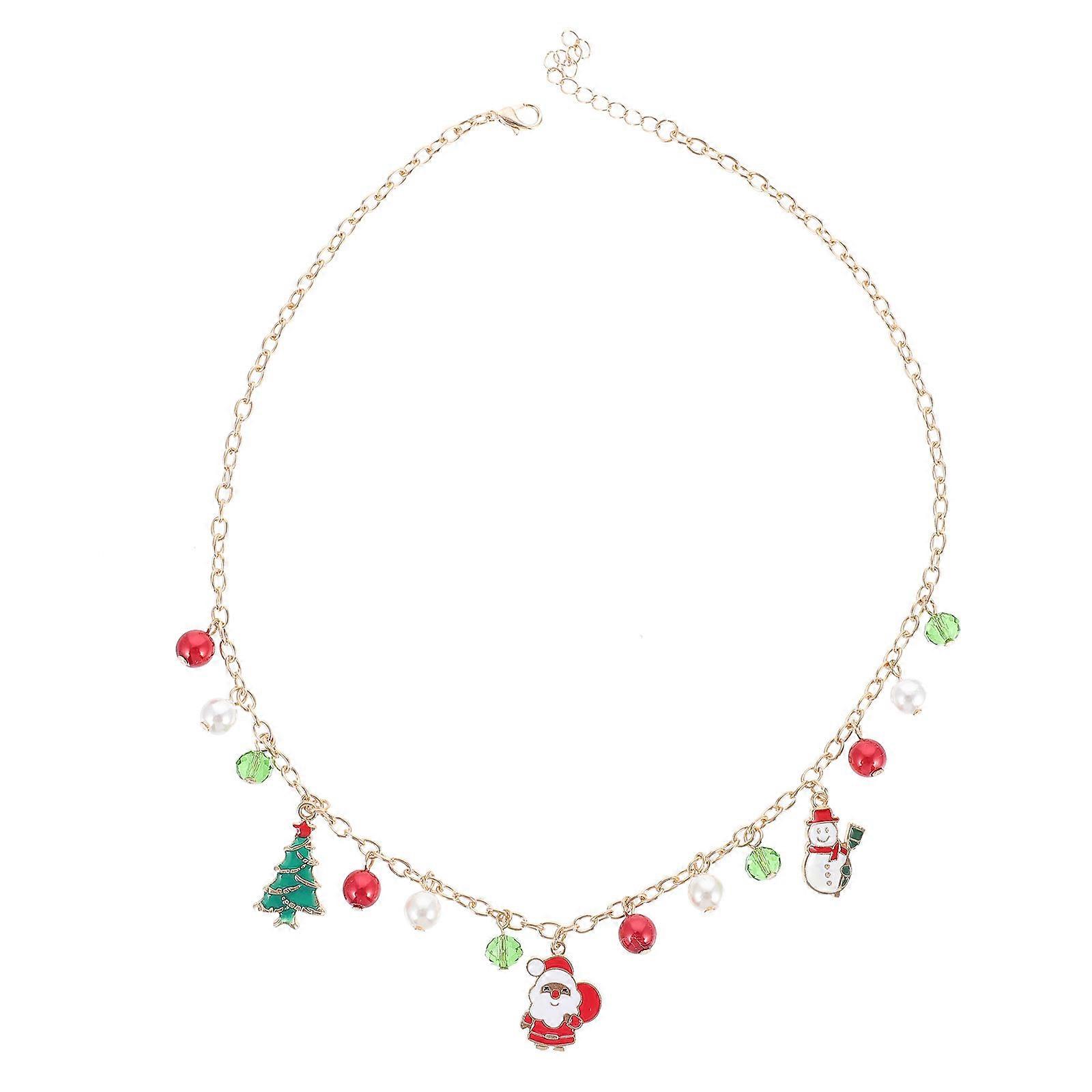 Xmas Theme Necklace in Alloy for Decor Use Multi Color Elegant and Durable 1 Pc