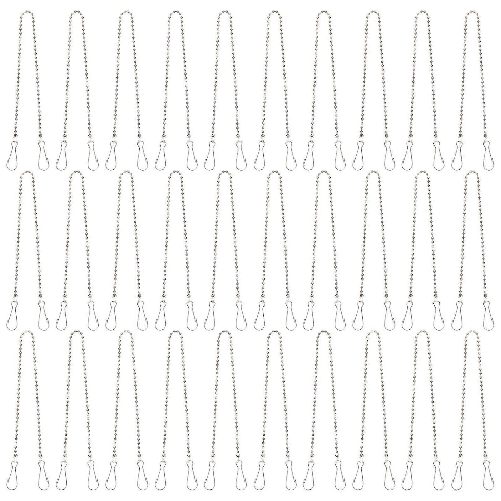 50pcs Hanging Chain with Hooks Replacement Metal Chains for Poster Poles