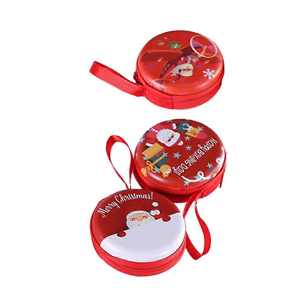 Xmas Themed Coin Container 3pcs Designed For Kids Gift Giving With Compact Storage Function Ideal For Home Decoration