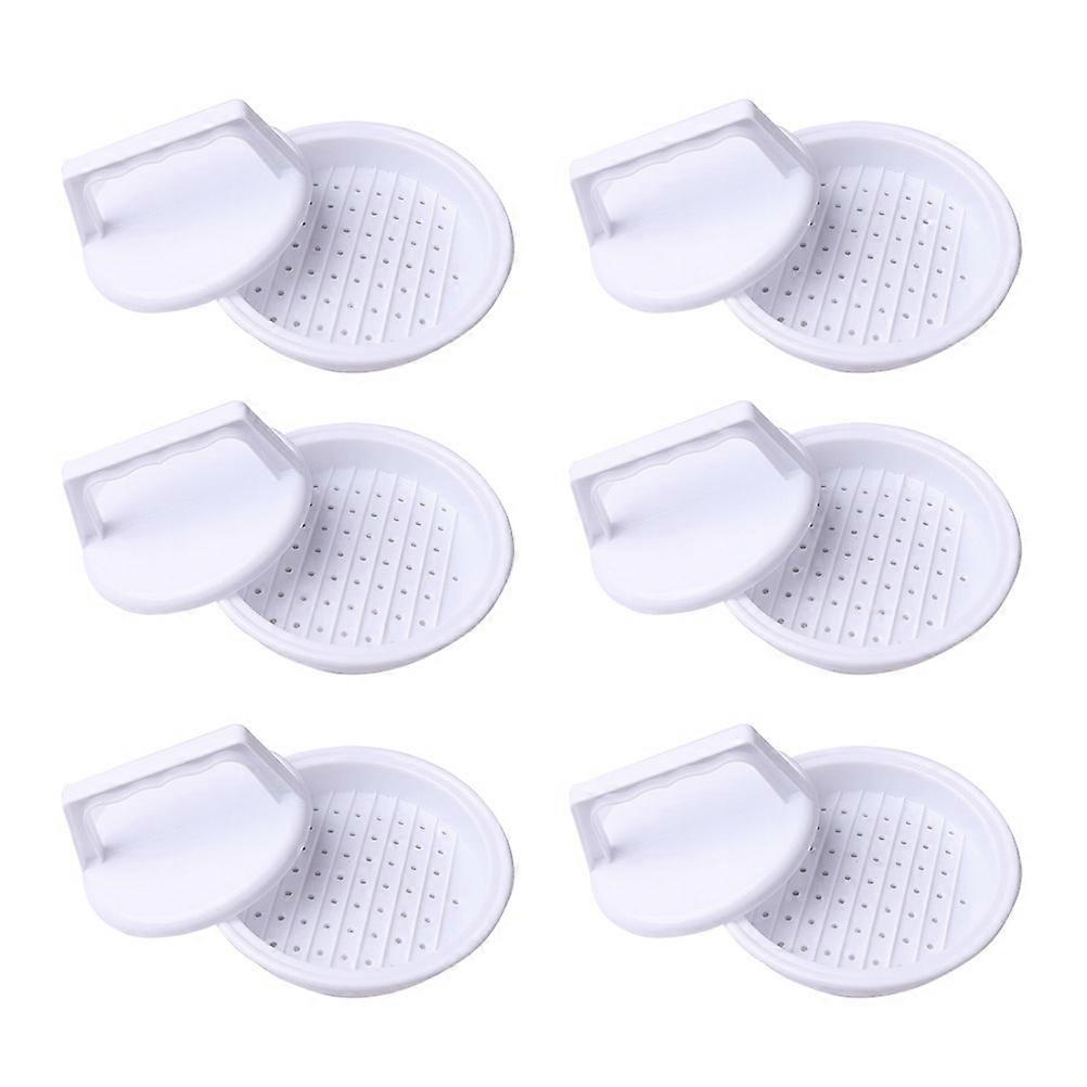 Burger Patty Maker with Nonstick Surface for Perfectly Shaped Patties Easy to Clean and Store White 6pcs