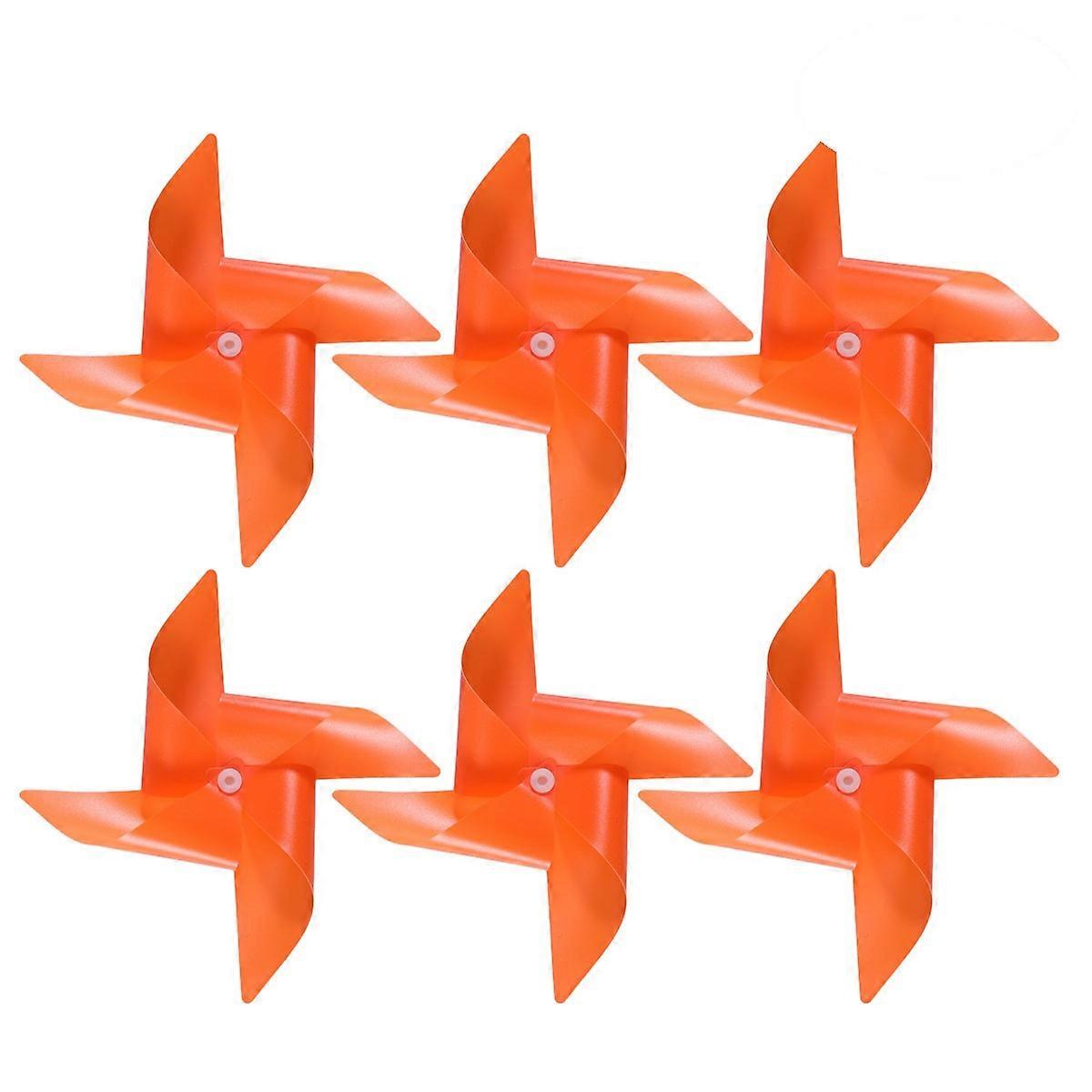 Orange Plastic Windmill Banner for Party and Garden Decoration Equipped with Wire Rope 10 Count