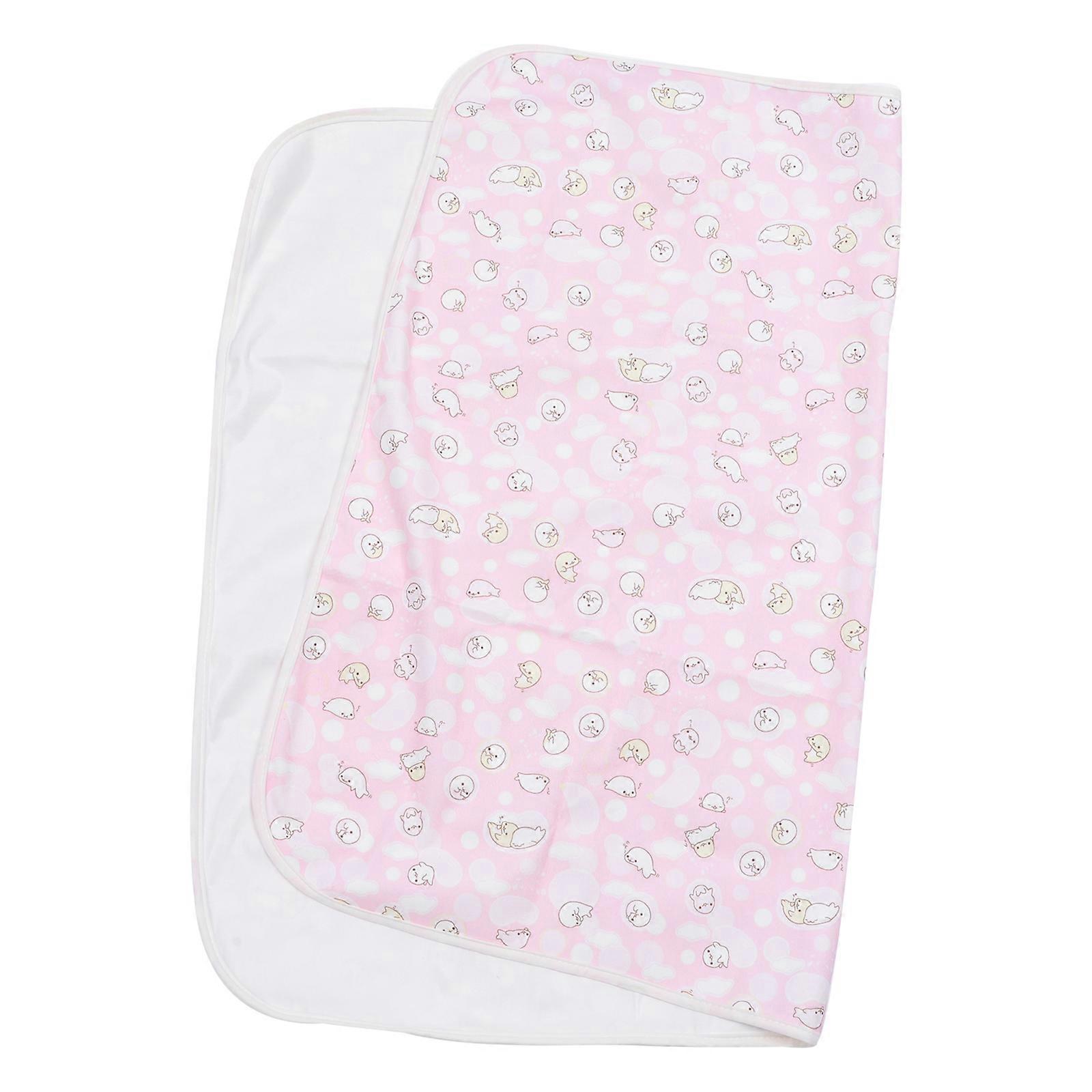Antimite Waterproof Bed Wetting Mats For Infants 90x70cm Pink Practical Liquid Protection 1Pack
