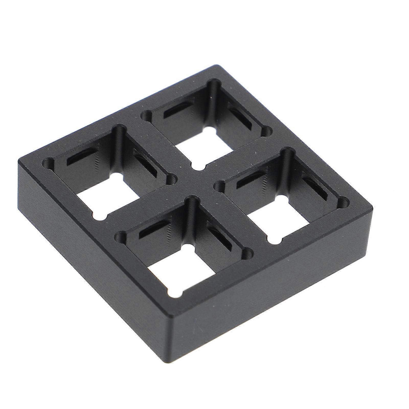 Replacement Tester Base For Mechanical Keyboard Testing 4x4x1CM Black Aluminum With CNC Cutting 1Pack