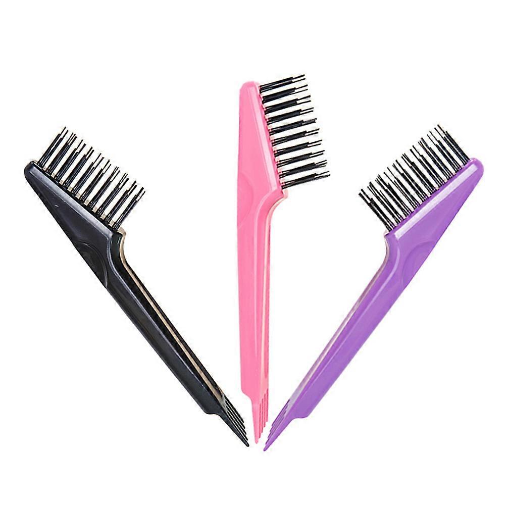 Comb Cleaning Brush Kit For Daily Use Hygiene Maintenance Ergonomic Handle 3Pcs