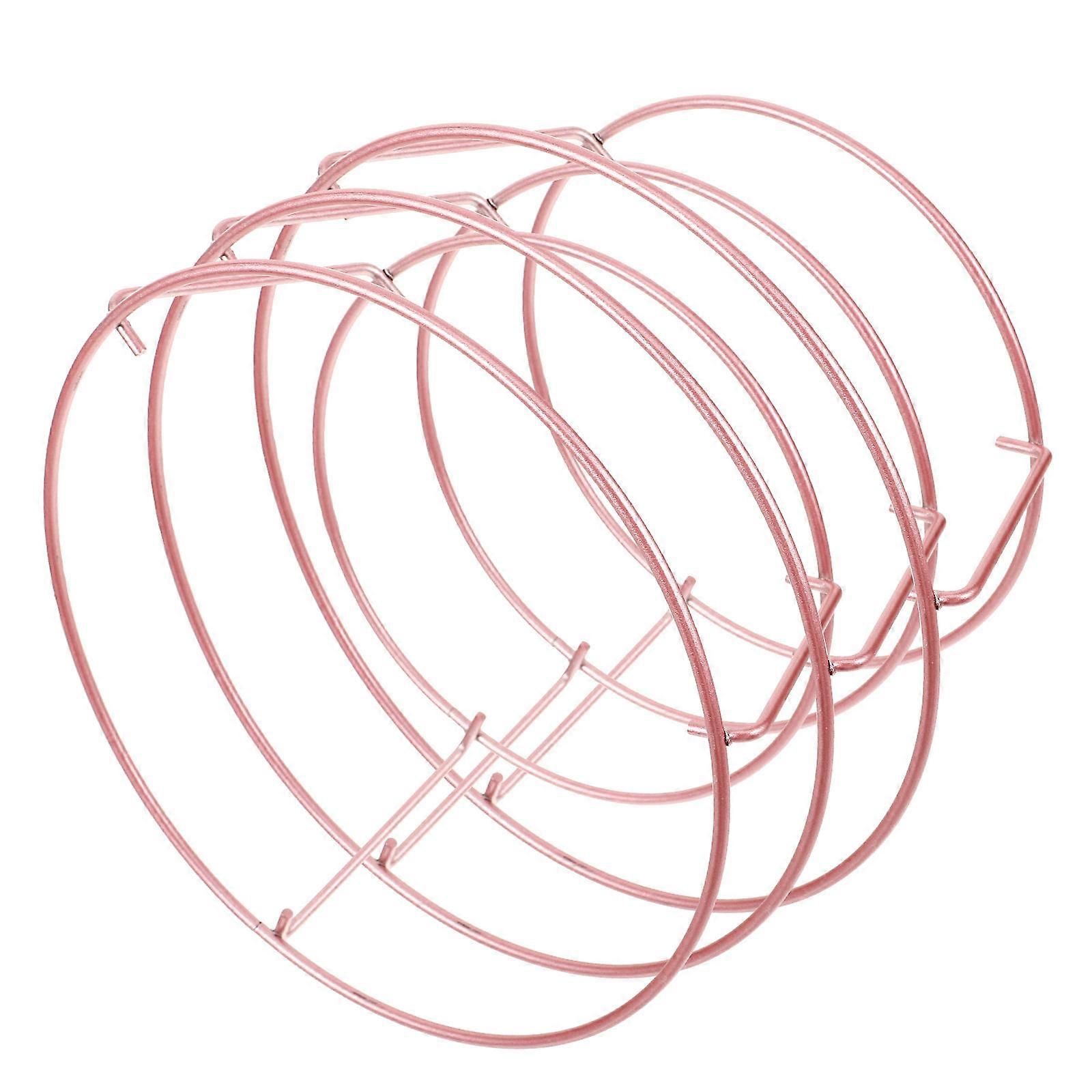 Pink Metal Cooling Rack for Baking Cakes and Bread in Kitchen 3pcs Round