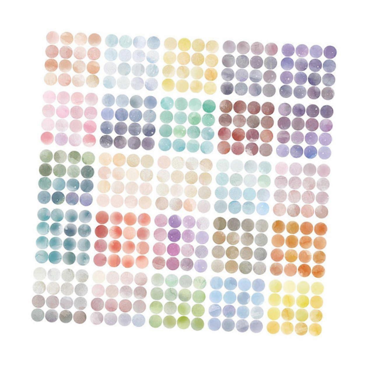 125 Sheets Colorful Round Removable Dot Stickers for Crafts, Gift Wrapping