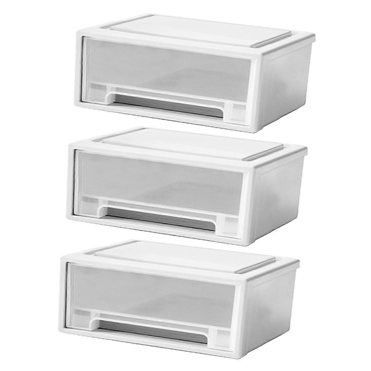 Stackable Storage Box with Desktop Organizer for Makeup and Office Supplies - Durable, Easy-Clean Design for Home and Office