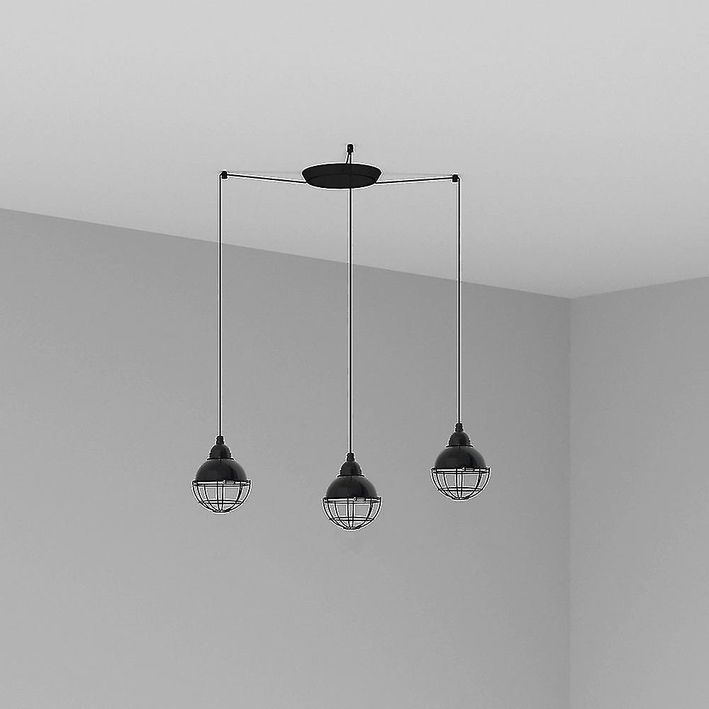 Faro CLAIRE - Cluster Pendant Ceiling Light Black, E27