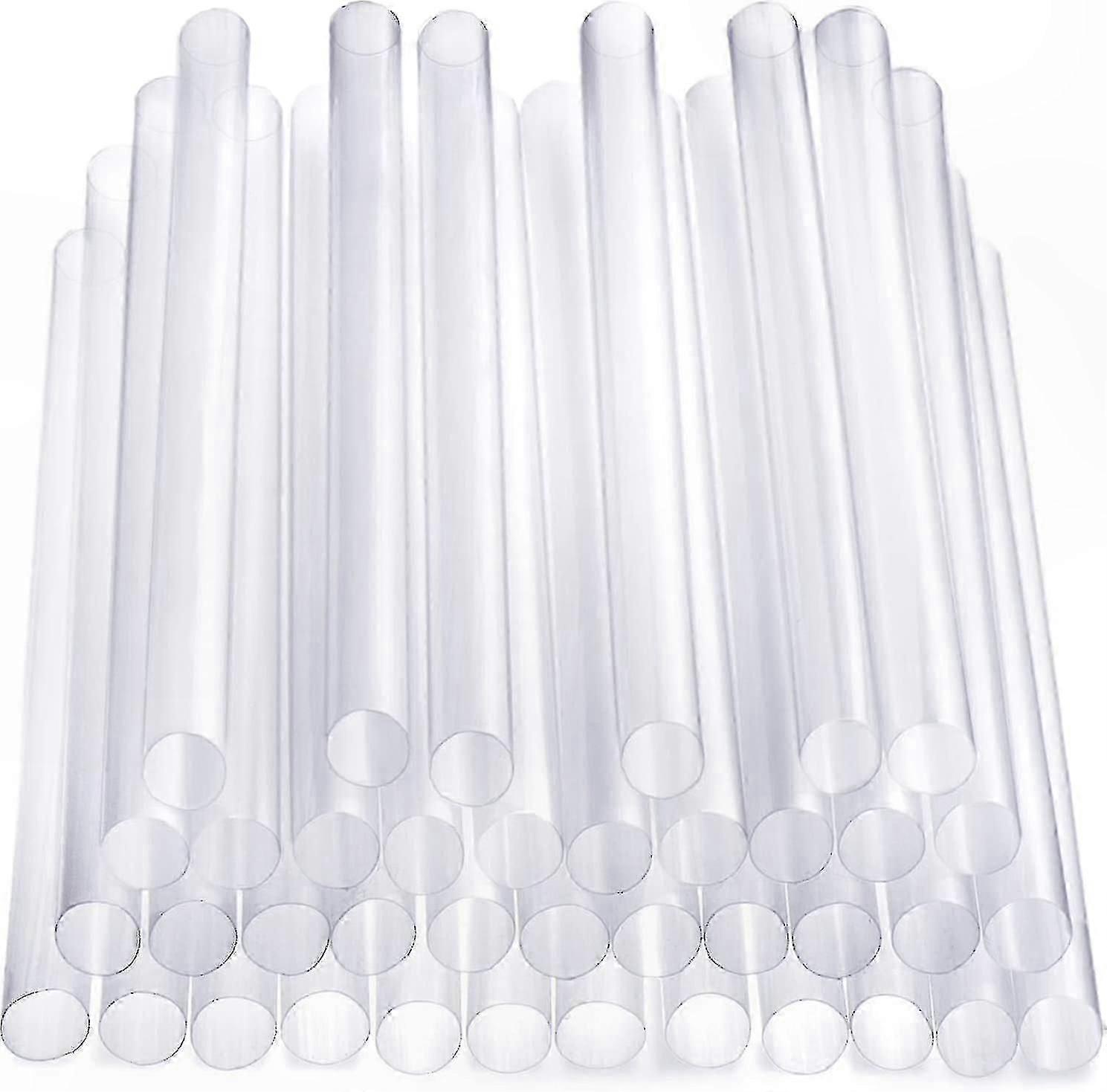 Jumbo Smoothie Straws, 100 Count, Clear, 210x11mm, Durable and Reusable Plastic