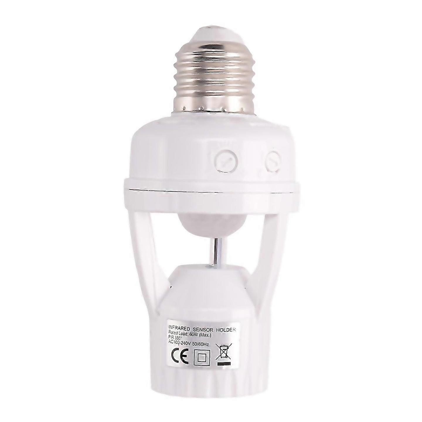 For e27 led 220v screw light bulb holder led pir infrared motion sensor lamp with switch socket iden