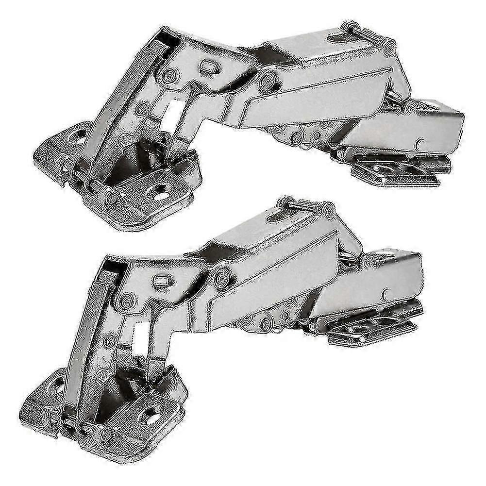 2pcs 175 Degree Hinges Frameless Cabinet Doors Hinges Concealed Hydraulically Adjustable Mounting