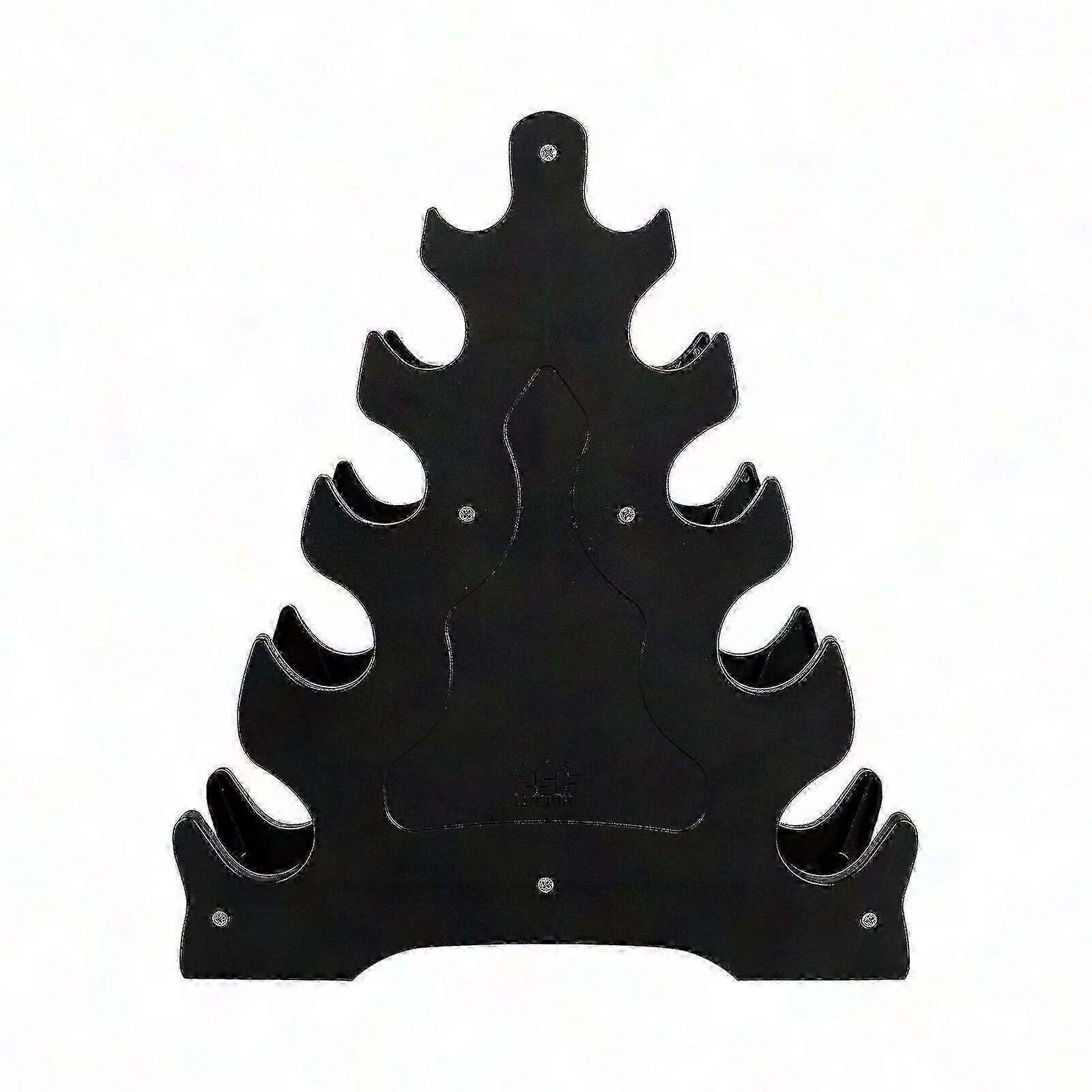 WINOMO 5-Tier Dumbbell Storage Rack with Leaf Design - Compact Weight Lifting Stand for Dumbbells