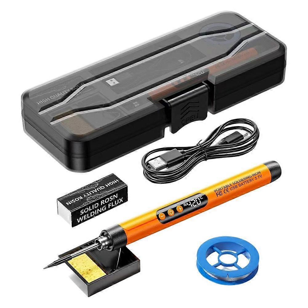For Type C Digital Wireless Soldering Iron 8W Adjustable Temperature Portable Aluminum Alloy Welding Tool Kit