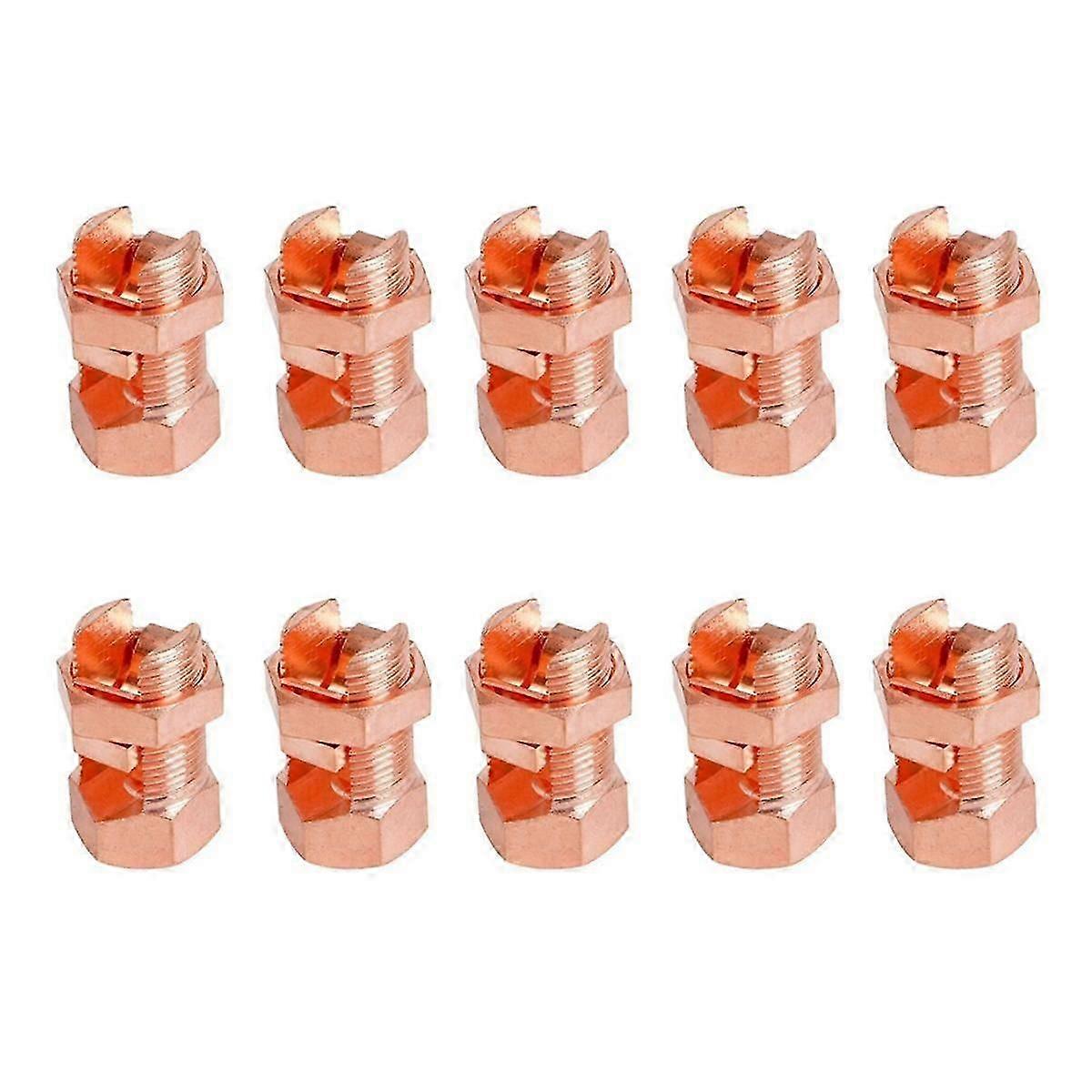 10Pcs Split Bolt Connector, Grounding Split Bolt Connector Split Bolt Connector for Complete EarthE