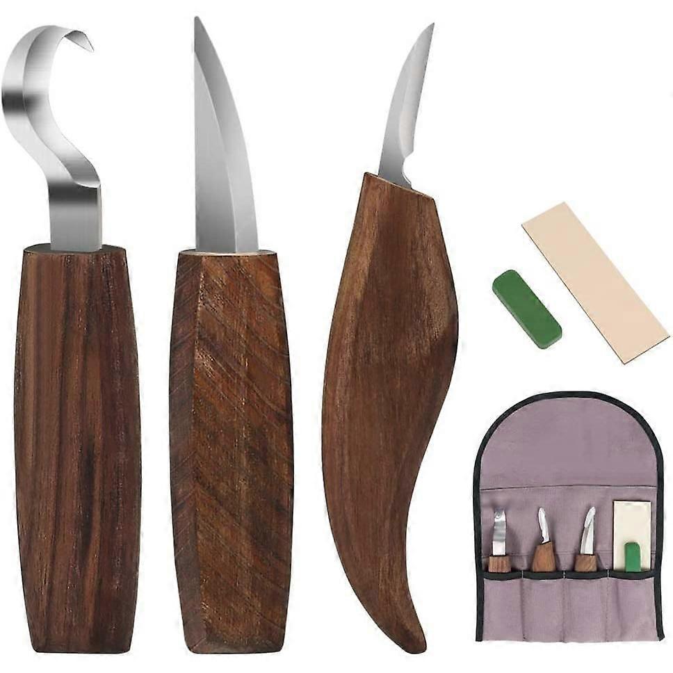 Wood Carving Tool Set for Beginners and Professionals, with Cut Protection Gloves, 5 Pieces