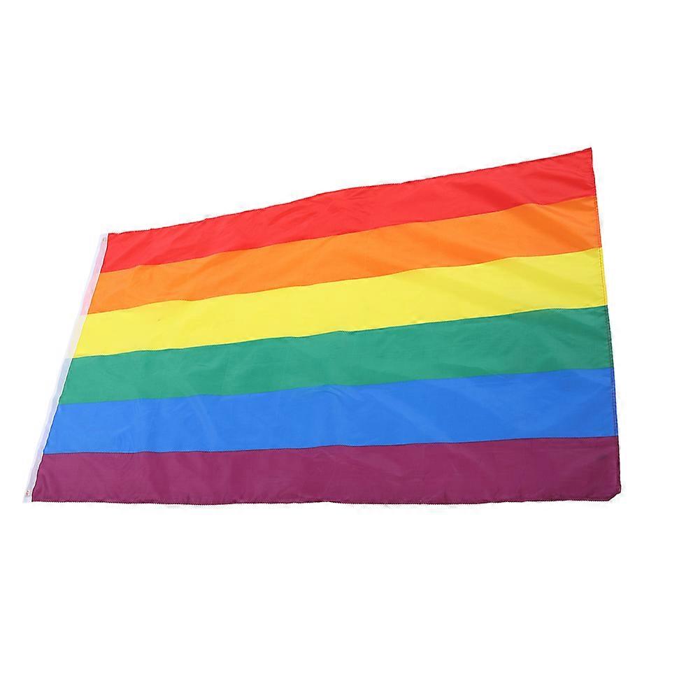Hand Waving Rainbow Pride Flag 90x150cm Polyester with Grommets