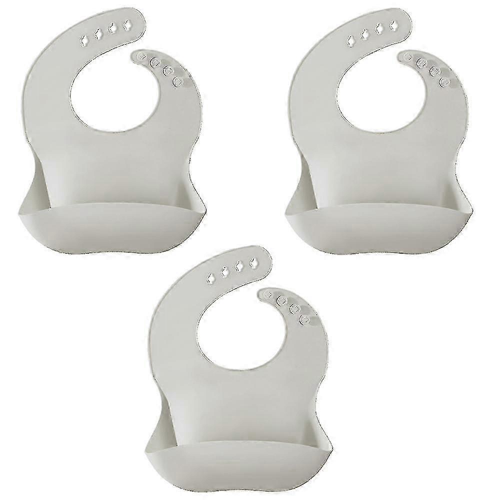3 Pcs Silicone Bibs For Babies & Toddlers