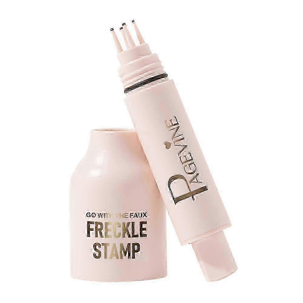 Makeup Freckle Stamp Kit: 5-Point Freckle Tool & Faux Foundation Pen for Flawless Looks
