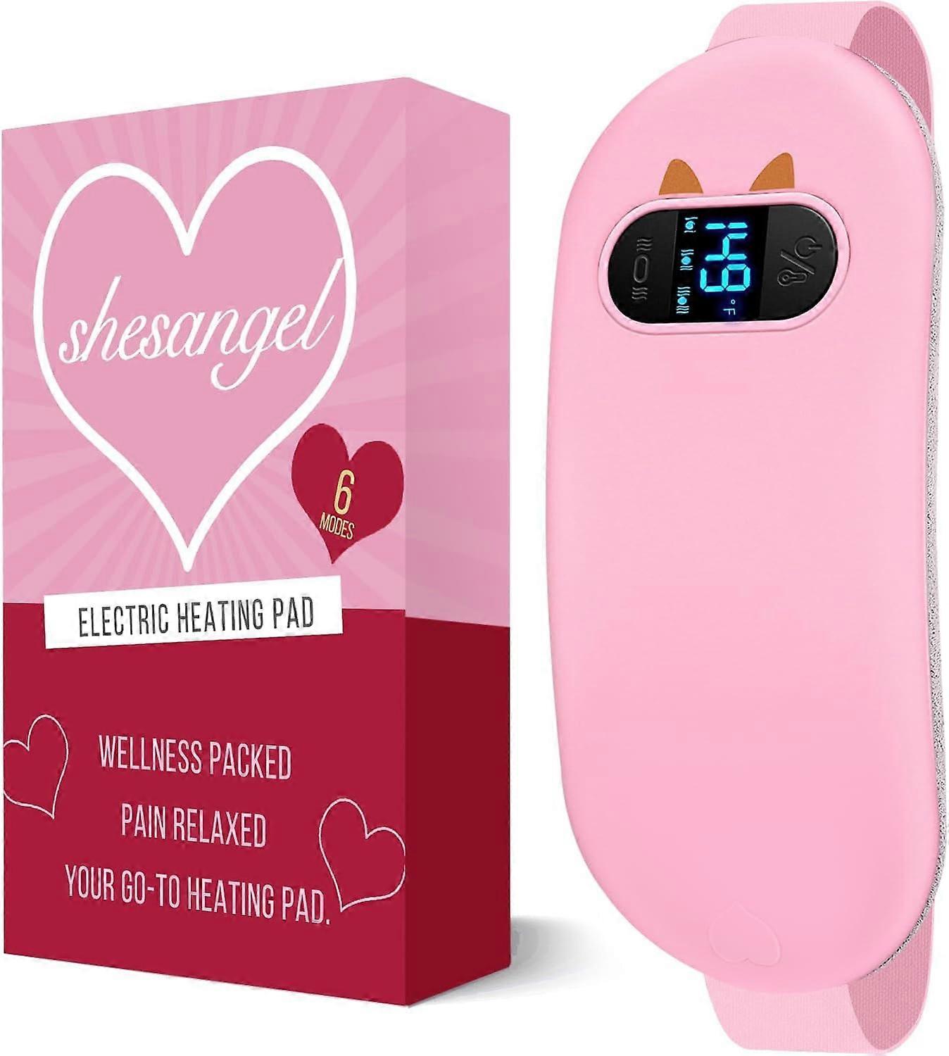 2025 Ultimo modello di termoforo portatile per crampi mestruali: termoforo mestruale senza fili con 6 livelli di calore e 6 modalità di massaggio, 3s Fast H