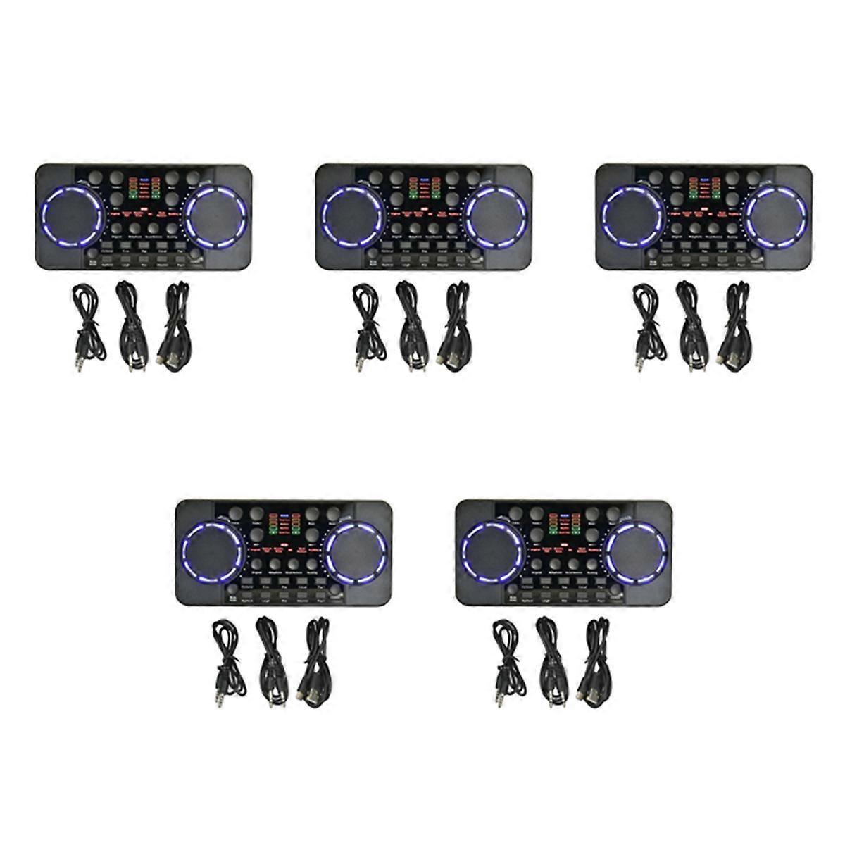 5X V300 PRO Sound Card 10 Sound Effects Bluetooth Noise Reduction Audio Mixers Headset Mic Voice Con