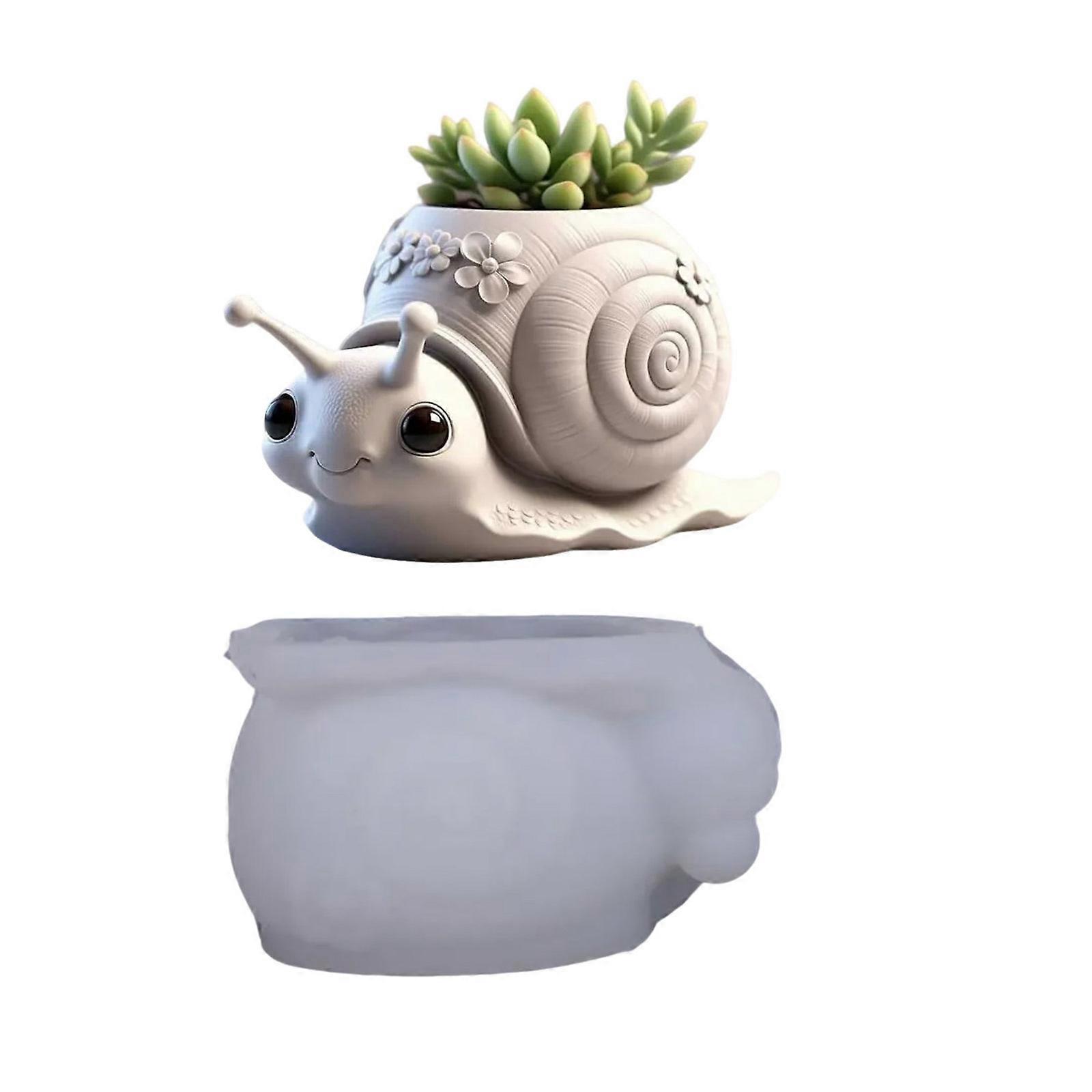 Soft Silicone Snail Planter Mold With Easy Release For Handmade Resin Crafts Decorative Pots And Candle Containers Multicolor