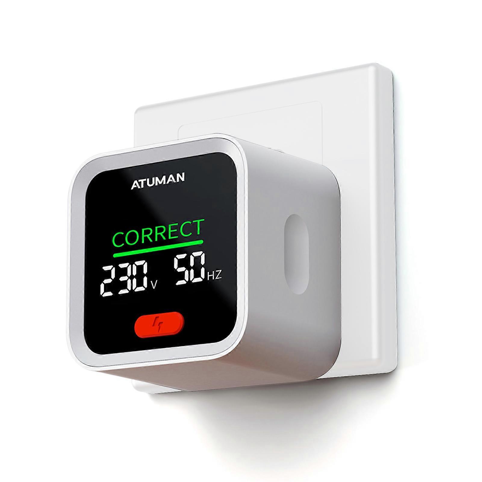 ST2 Socket Tester 10A/16A White Smart Detector with LCD 66.5x60mm