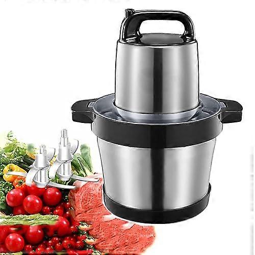 5L Food Processor and Meat Mixer, Mini Vegetable Chopper with Stainless Steel Bowl for Chopping Meat, Fruits, Vegetables, Nuts