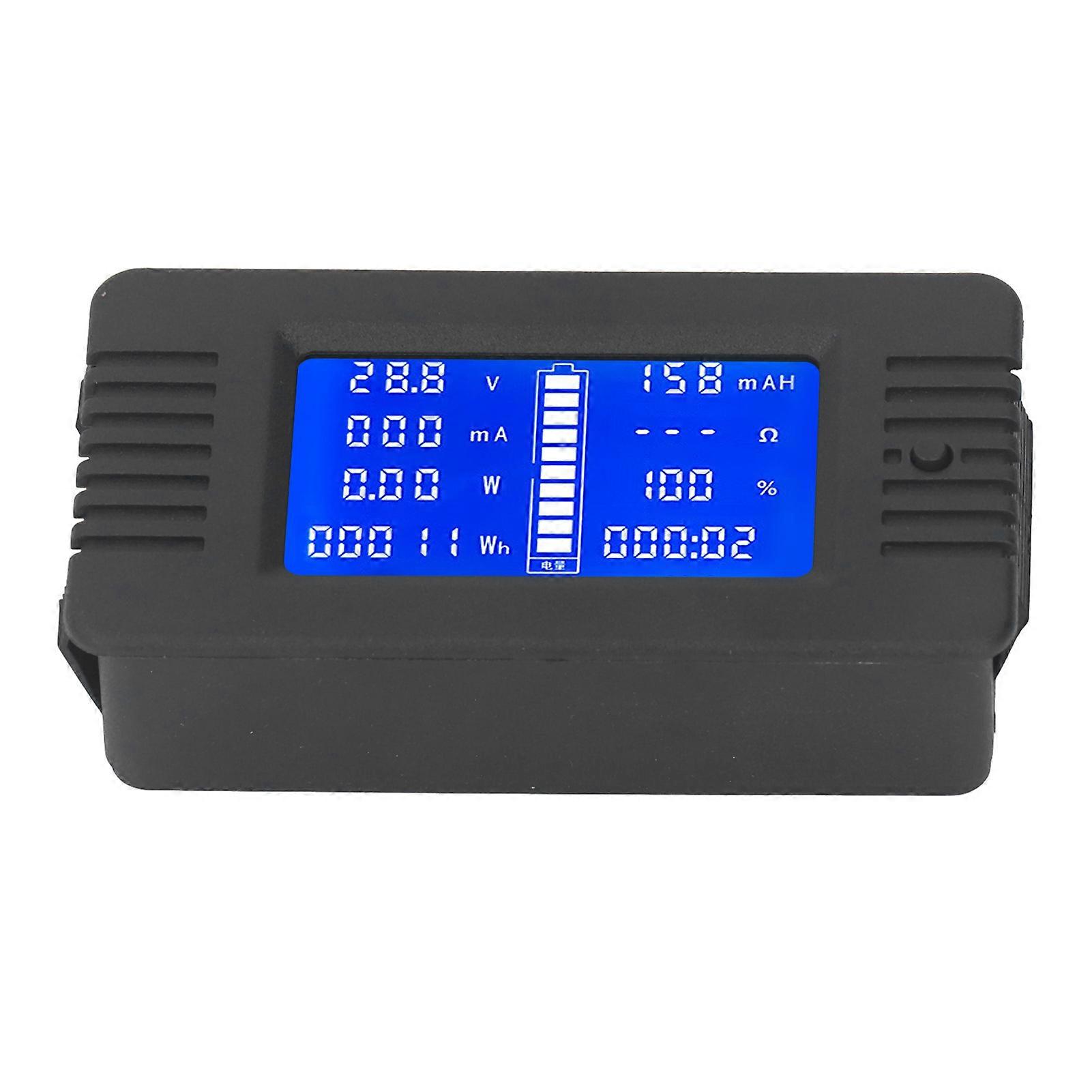 Digital Battery Monitor 50A 8-120V Coulomb Meter 0-999Ah Capacity