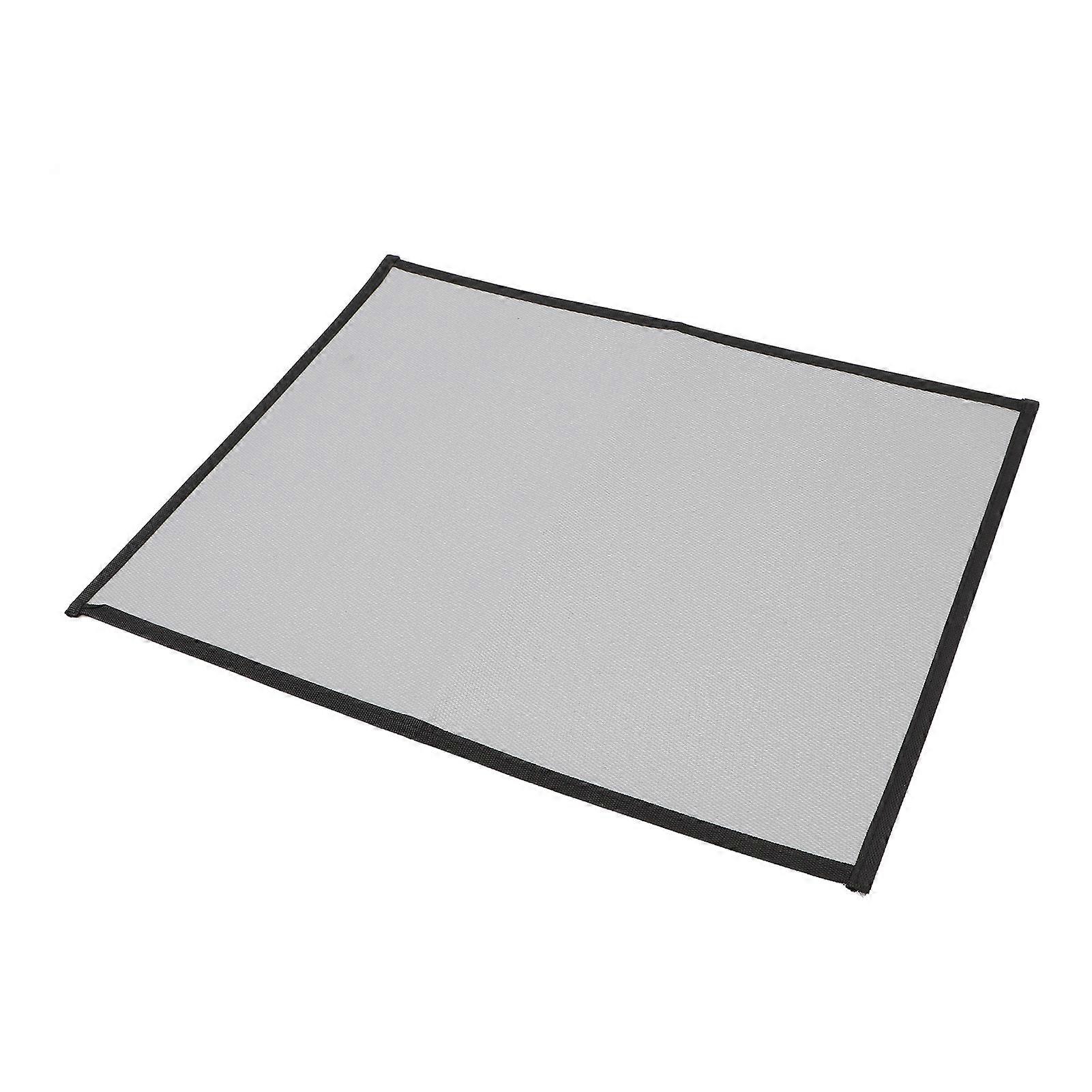 Fireproof Foldable Fire Pit Mat 46x35cm Gray Silicone Fiberglass