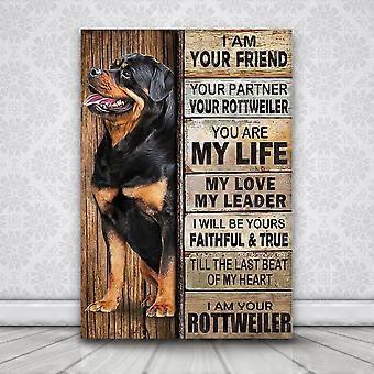Quebra-cabeça Rottweiler Eu sou seu amigo Seu parceiro Seu cachorro Quebra-cabeças de madeira Brinquedos de desenvolvimento Jogos Brinquedos Presente