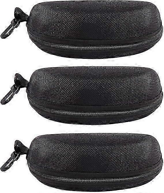 3pcs Sunglasses Case, Hard Protective Eyewear Box, Durable Glasses Case with Zip Hook