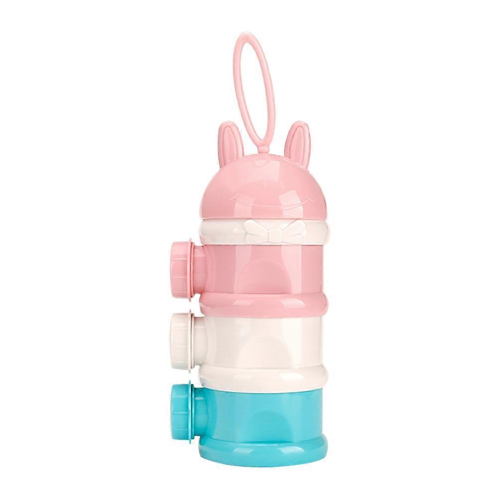 Formula Holder 3 Layers Dispenser Non-Spill Snack Storage Container Frog Shaped For Outdoor Use 1Pack