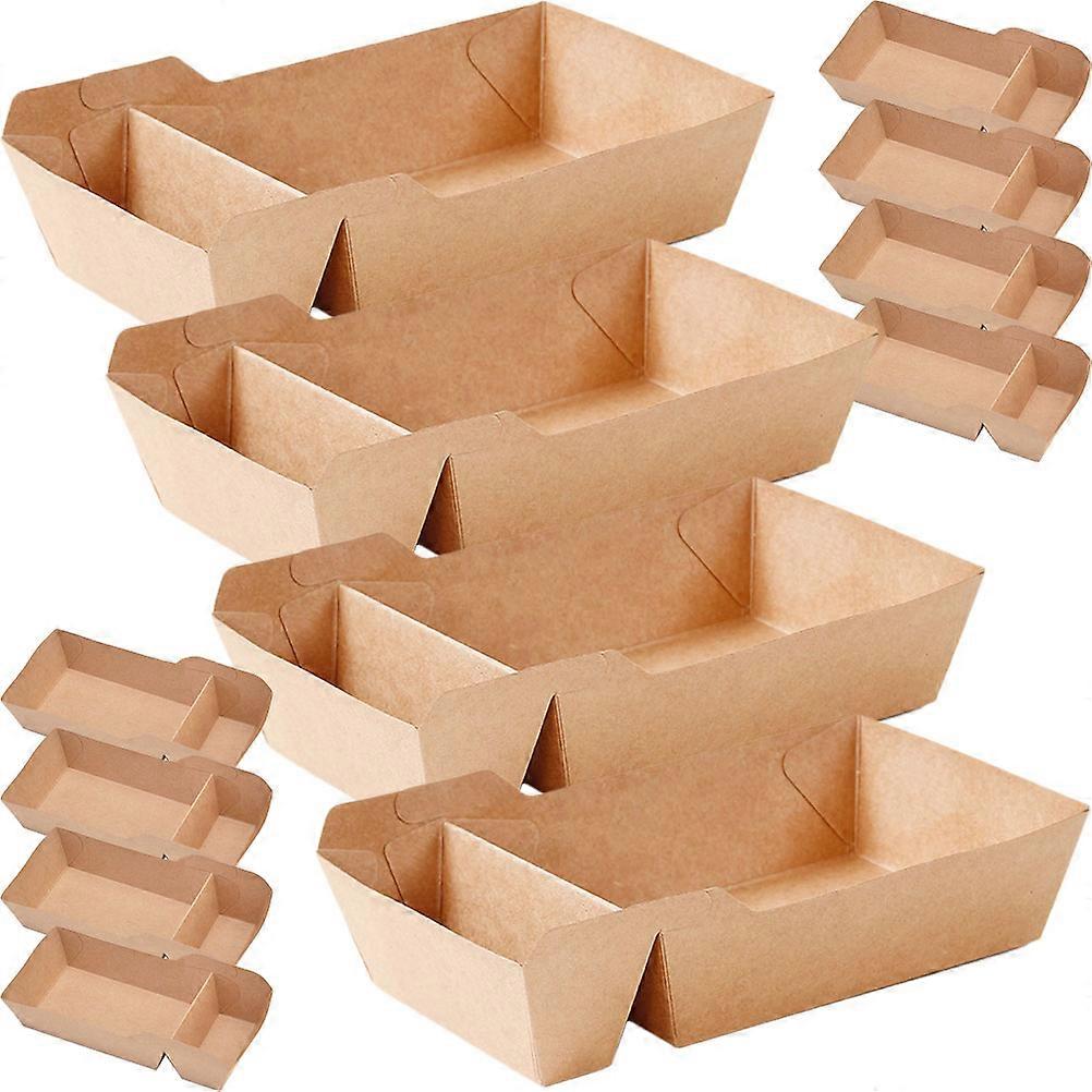 Light Brown Paper Snack Containers for Storage Use Sturdy and Portable 30pcs