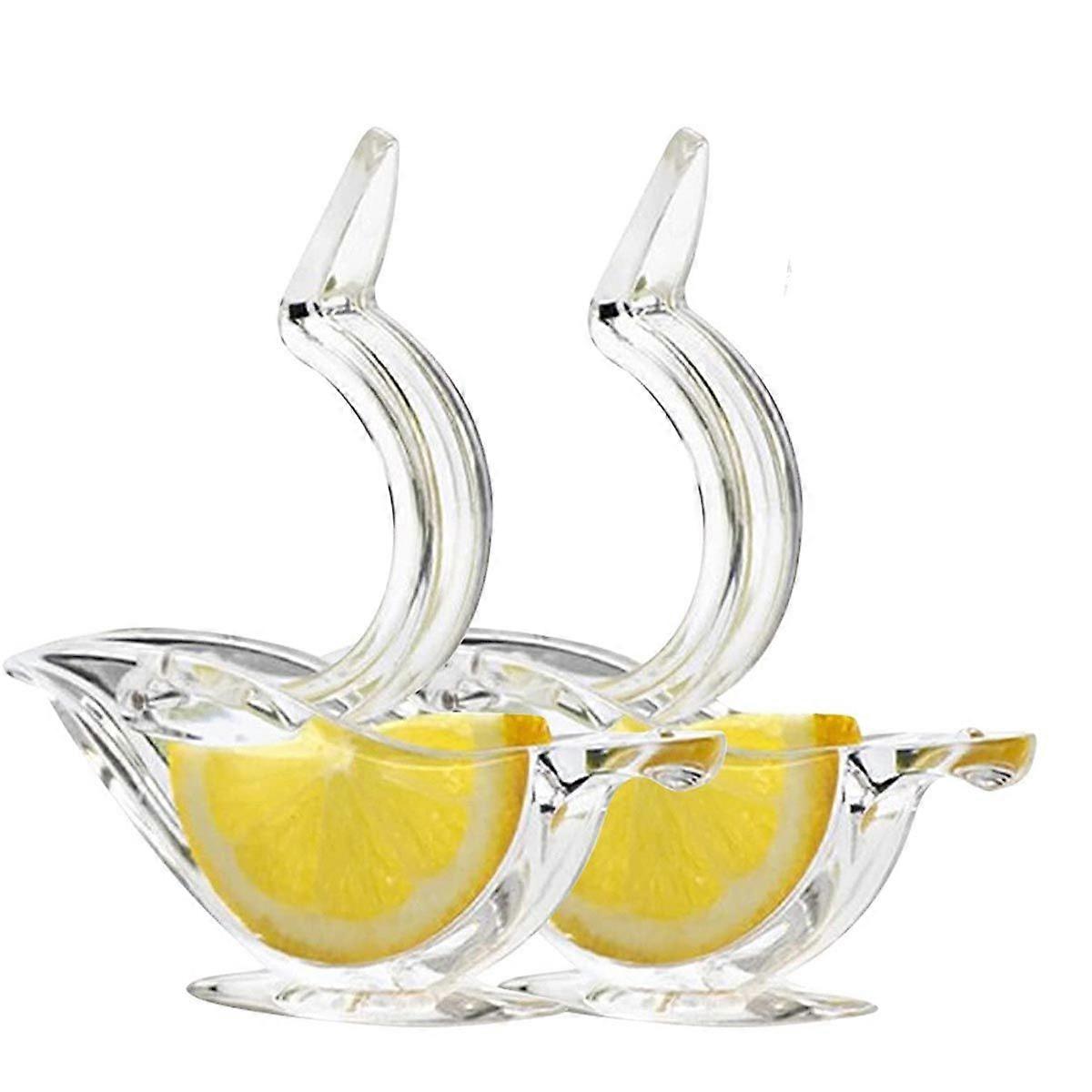Manual Lemon Juicer,Acrylic Manual Lemon Squeezer,Portable Transparent Fruit Juicer, Bird Shape, Ha