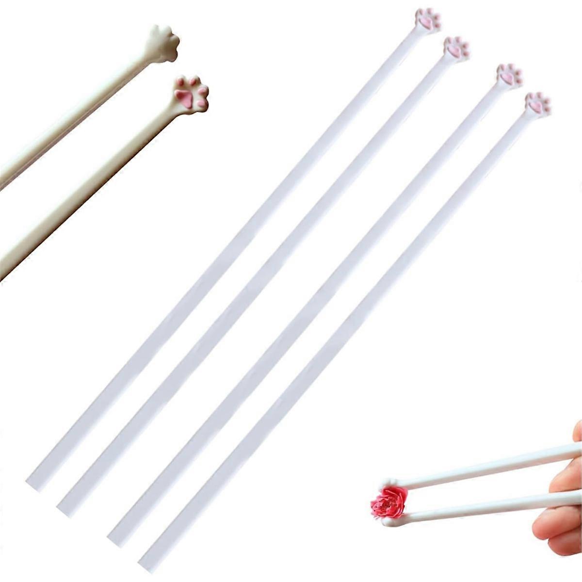 Cat Paws Chopsticks,Reusable Non-Slip Pink Chopsticks