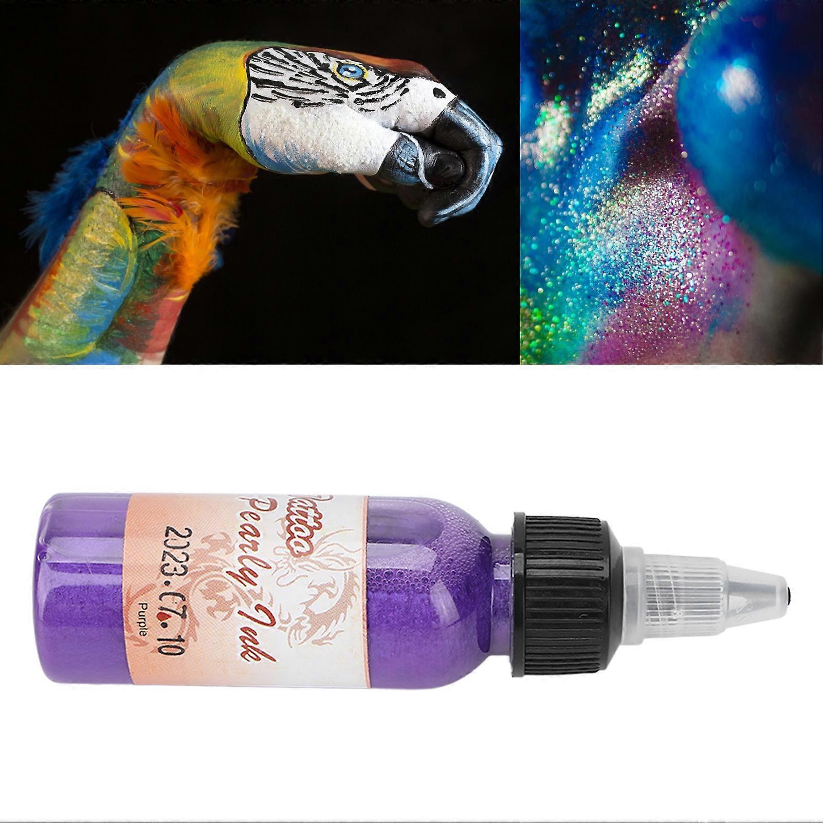 30ml Violet Nacré Water-Based Ink Paint Liquid for Body Art