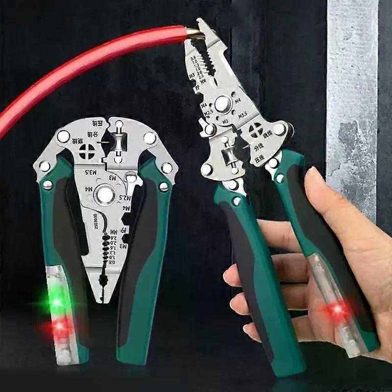 Multifunction Wire Stripper with Convenient Folding Design and Tester